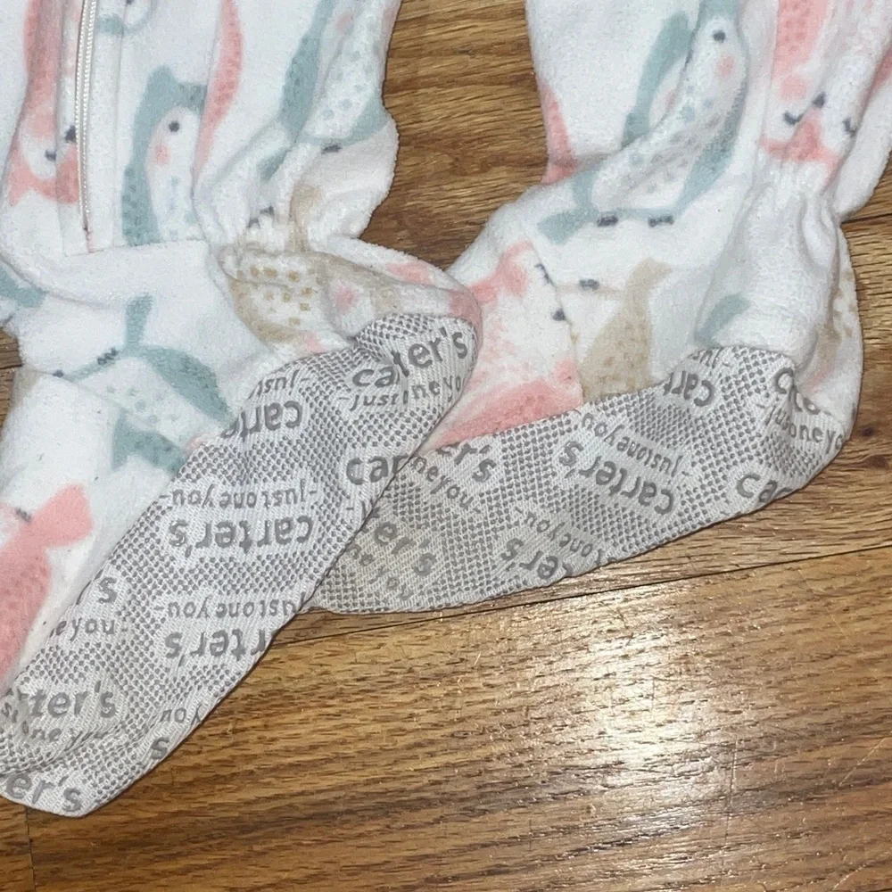 Carters BUNDLE 5 FOOTSIE PAMAJAS set Cozy Polar Bear Kids Pajamas Blue
